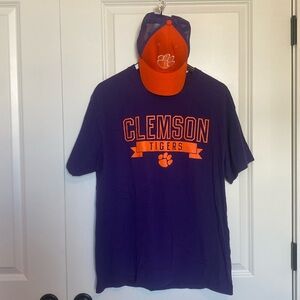 Bundle‎ of Clemson T Shirt and Hat